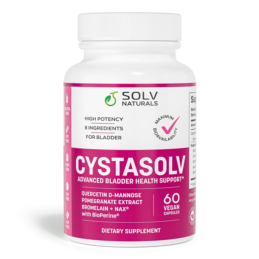 CYSTASOLV with Quercetin D-Mannose Pomegranate Extract for Chronic Bladder Discomfort