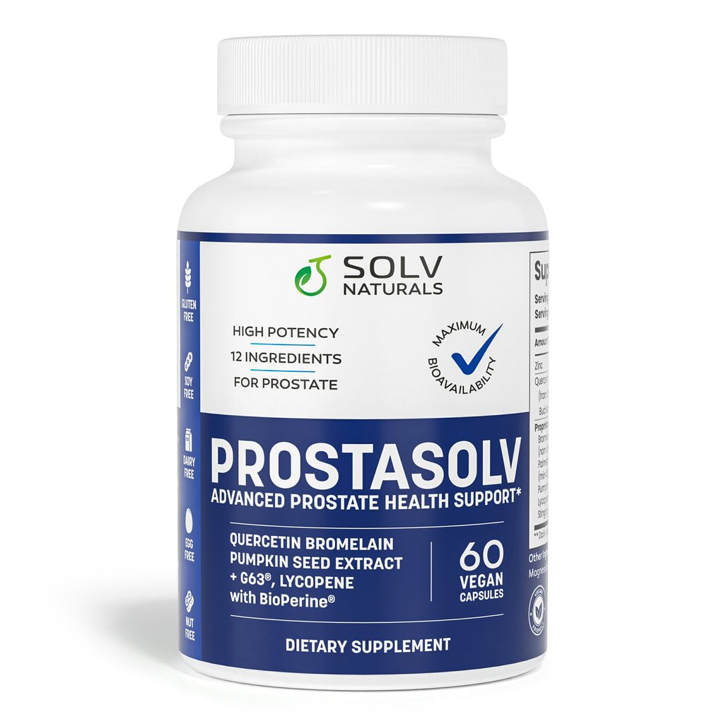 PROSTASOLV with Quercetin Bromelain Pumpkin Seed Extract Chronic Pelvic Discomfort
